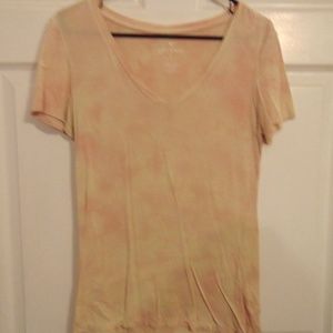 Orange/yellow tie dye American Eagle scoop necktop